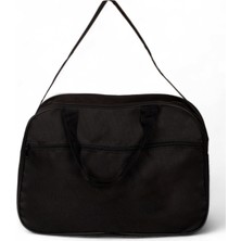 Unisex Siyah Önü Fermuarlı Seyehat ve Spor Çantası