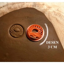 Enb Ceramic4 cm Güneş Polimer Kil Küpe Kalıbı Seramik Kalıp