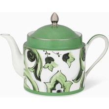 Maiolica Verde Porselen Çaydanlık Lüks Italyan Işçiliği