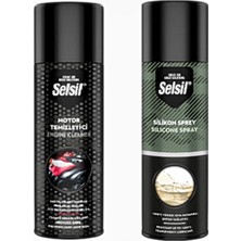 Selsil 2 Li Oto Bakım Seti Motor Temizleme 500 ml ve Silikon Sprey 500 ml