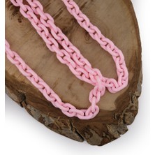 Pembe Plastik Zincir Geçmeli Çanta ve Aksesuar Zinciri