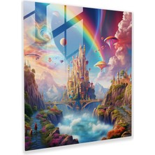 Popcas Dünyanın En Güzel Manzaraları - Sürreal Dijital Cam Tablo - Dünyanın En Güzel Manzaraları Sürreal Dijital Sanat Büyü Duvar Dekorasyonu