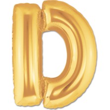 Gold Bazaar D Harf Folyo Balon Altın Renk  40 Inç (4764)