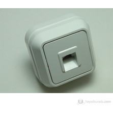 Makel Sıva Üstü Numeris Telefon Prizi / Beyaz