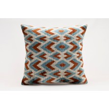 Ipek Kadife Ikat Dekoratif Kırlent Kılıfı