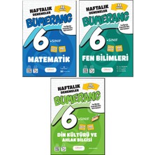 Günay Yayınları 6. Sınıf Bumerang Serisi 32 Haftalık Denemeler Matematik Fen Bilimleri Din Kültürü Seti 2026 Güncel Basım