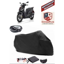 Piaggio Medley S 150 Branda Siyah Arka Çanta Uyumlu(Topcase) Motosiket Brandası Motor Örtüsü Çadır Su Geçirmez Motosiklet Kılıfı Motor Brandası,lastikli,taşıma Torbalı