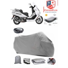 Mondial 250 Jet Max Branda Gri Arka Çanta Uyumlu(Topcase) Motosiket Brandası Motor Örtüsü Çadır Su Geçirmez Motosiklet Kılıfı Motor Brandası,lastikli,taşıma Torbalı