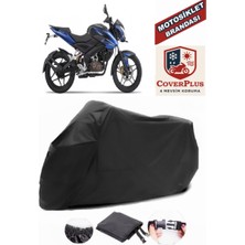 Bajaj Pulsar Ns 150 Branda Siyah Motosiket Brandası Motor Örtüsü Çadır Su Geçirmez Motosiklet Kılıfı Motor Brandası,lastikli,taşıma Torbalı