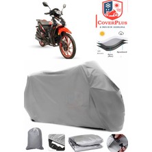 Arora Smart 50 x Branda Gri Motosiket Brandası Motor Örtüsü Çadır Su Geçirmez Motosiklet Kılıfı Motor Brandası,lastikli,taşıma Torbalı