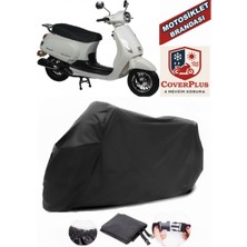 Rmg Moto Gusto Milano 50 Branda Siyah Motosiket Brandası Motor Örtüsü Çadır Su Geçirmez Motosiklet Kılıfı Motor Brandası,lastikli,taşıma Torbalı