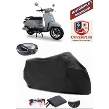 Motolux Efsane 50 Branda Siyah Arka Çanta Uyumlu(Topcase) Motosiket Brandası Motor Örtüsü Çadır Su Geçirmez Motosiklet Kılıfı Motor Brandası,lastikli,taşıma Torbalı