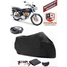 Kuba Cg 100/KM125-6 Branda Siyah Arka Çanta Uyumlu(Topcase) Motosiket Brandası Motor Örtüsü Çadır Su Geçirmez Motosiklet Kılıfı Motor Brandası,lastikli,taşıma Torbalı