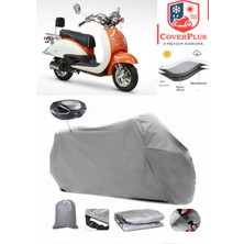 Asya As 125 T Branda Gri Arka Çanta Uyumlu(Topcase) Motosiket Brandası Motor Örtüsü Çadır Su Geçirmez Motosiklet Kılıfı Motor Brandası,lastikli,taşıma Torbalı