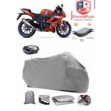 Bumoto/jinling Calibre 250CC Branda Gri Arka Çanta Uyumlu(Topcase) Motosiket Brandası Motor Örtüsü Çadır Su Geçirmez Motosiklet Kılıfı Motor Brandası,lastikli,taşıma Torbalı