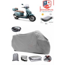 Kuba Brilliant 50 Branda Gri Arka Çanta Uyumlu(Topcase) Motosiket Brandası Motor Örtüsü Çadır Su Geçirmez Motosiklet Kılıfı Motor Brandası,lastikli,taşıma Torbalı