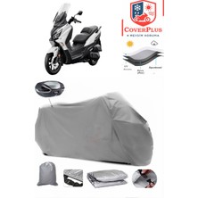 Sym Joymax Z 250 Branda Gri Arka Çanta Uyumlu(Topcase) Motosiket Brandası Motor Örtüsü Çadır Su Geçirmez Motosiklet Kılıfı Motor Brandası,lastikli,taşıma Torbalı