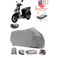 Sym Jet 4 125 Branda Gri Arka Çanta Uyumlu(Topcase) Motosiket Brandası Motor Örtüsü Çadır Su Geçirmez Motosiklet Kılıfı Motor Brandası,lastikli,taşıma Torbalı