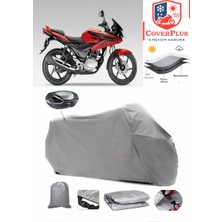 Honda Cbf 150 Branda Gri Arka Çanta Uyumlu(Topcase) Motosiket Brandası Motor Örtüsü Çadır Su Geçirmez Motosiklet Kılıfı Motor Brandası,lastikli,taşıma Torbalı