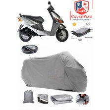 Honda Scv 100 F Beat Branda Gri Arka Çanta Uyumlu(Topcase) Motosiket Brandası Motor Örtüsü Çadır Su Geçirmez Motosiklet Kılıfı Motor Brandası,lastikli,taşıma Torbalı
