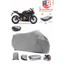 Honda Cbr 500R Branda Gri Arka Çanta Uyumlu(Topcase) Motosiket Brandası Motor Örtüsü Çadır Su Geçirmez Motosiklet Kılıfı Motor Brandası,lastikli,taşıma Torbalı