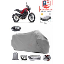 Benelli Leoncino Branda Gri Arka Çanta Uyumlu(Topcase) Motosiket Brandası Motor Örtüsü Çadır Su Geçirmez Motosiklet Kılıfı Motor Brandası,lastikli,taşıma Torbalı