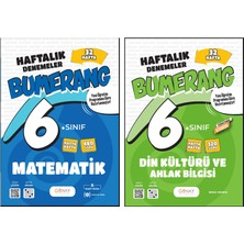 Günay Yayınları 6. Sınıf Bumerang Serisi 32 Haftalık Denemeler Matematik Din Kültürü ve Ahlak Bilgisi Seti 2026 Güncel Basım