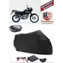 Honda Nx 650 Dominator Branda Siyah Arka Çanta Uyumlu(Topcase) Motosiket Brandası Motor Örtüsü Çadır Su Geçirmez Motosiklet Kılıfı Motor Brandası,lastikli,taşıma Torbalı