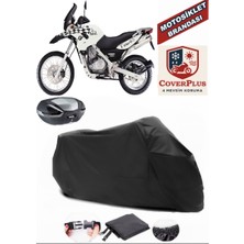 Bmw F 650 Gs Dakar Branda Siyah Arka Çanta Uyumlu(Topcase) Motosiket Brandası Motor Örtüsü Çadır Su Geçirmez Motosiklet Kılıfı Motor Brandası,lastikli,taşıma Torbalı