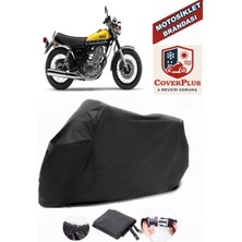 Yamaha  Sr 400 Branda Siyah Motosiket Brandası Motor Örtüsü Çadır Su Geçirmez Motosiklet Kılıfı Motor Brandası,lastikli,taşıma Torbalı