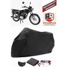 Arora Ar 100-8 Klasik Tel Branda Siyah Motosiket Brandası Motor Örtüsü Çadır Su Geçirmez Motosiklet Kılıfı Motor Brandası,lastikli,taşıma Torbalı