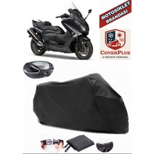 Yamaha  Tmax 530 Branda Siyah Arka Çanta Uyumlu(Topcase) Motosiket Brandası Motor Örtüsü Çadır Su Geçirmez Motosiklet Kılıfı Motor Brandası,lastikli,taşıma Torbalı