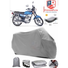 Falcon  100 Lux Branda Gri Motosiket Brandası Motor Örtüsü Çadır Su Geçirmez Motosiklet Kılıfı Motor Brandası,lastikli,taşıma Torbalı