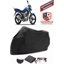 Yuki TN150-3A Driver Branda Siyah Motosiket Brandası Motor Örtüsü Çadır Su Geçirmez Motosiklet Kılıfı Motor Brandası,lastikli,taşıma Torbalı