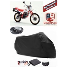 Honda Xl 200 Branda Siyah Arka Çanta Uyumlu(Topcase) Motosiket Brandası Motor Örtüsü Çadır Su Geçirmez Motosiklet Kılıfı Motor Brandası,lastikli,taşıma Torbalı