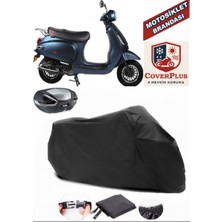 Rmg Moto Gusto Verona 50 Branda Siyah Arka Çanta Uyumlu(Topcase) Motosiket Brandası Motor Örtüsü Çadır Su Geçirmez Motosiklet Kılıfı Motor Brandası,lastikli,taşıma Torbalı