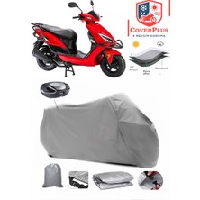 Kanuni Nev 50 Branda Gri Arka Çanta Uyumlu(Topcase) Motosiket Brandası Motor Örtüsü Çadır Su Geçirmez Motosiklet Kılıfı Motor Brandası,lastikli,taşıma Torbalı