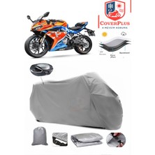 Cf Moto 450SR Branda Gri Arka Çanta Uyumlu(Topcase) Motosiket Brandası Motor Örtüsü Çadır Su Geçirmez Motosiklet Kılıfı Motor Brandası,lastikli,taşıma Torbalı