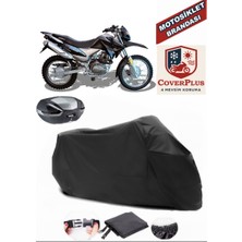 Arora Ar 200 Gy Cross Branda Siyah Arka Çanta Uyumlu(Topcase) Motosiket Brandası Motor Örtüsü Çadır Su Geçirmez Motosiklet Kılıfı Motor Brandası,lastikli,taşıma Torbalı