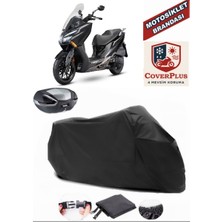 Kymco Xtown 250 Ct Branda Siyah Arka Çanta Uyumlu(Topcase) Motosiket Brandası Motor Örtüsü Çadır Su Geçirmez Motosiklet Kılıfı Motor Brandası,lastikli,taşıma Torbalı
