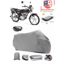 Kanuni BD100 Branda Gri Arka Çanta Uyumlu(Topcase) Motosiket Brandası Motor Örtüsü Çadır Su Geçirmez Motosiklet Kılıfı Motor Brandası,lastikli,taşıma Torbalı