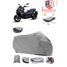 Sym Adx 125 Branda Gri Arka Çanta Uyumlu(Topcase) Motosiket Brandası Motor Örtüsü Çadır Su Geçirmez Motosiklet Kılıfı Motor Brandası,lastikli,taşıma Torbalı