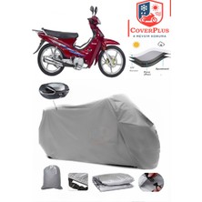 Kanuni Cup 100 S Branda Gri Arka Çanta Uyumlu(Topcase) Motosiket Brandası Motor Örtüsü Çadır Su Geçirmez Motosiklet Kılıfı Motor Brandası,lastikli,taşıma Torbalı