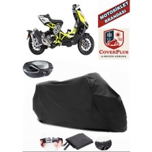 Dragster 300 Branda Siyah Arka Çanta Uyumlu(Topcase) Motosiket Brandası Motor Örtüsü Çadır Su Geçirmez Motosiklet Kılıfı Motor Brandası,lastikli,taşıma Torbalı