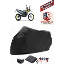 Voge 300 Rally Branda Siyah Motosiket Brandası Motor Örtüsü Çadır Su Geçirmez Motosiklet Kılıfı Motor Brandası,lastikli,taşıma Torbalı