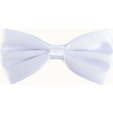 Mnk Baby & Kids TERRY Saten Erkek Çocuk Papyon Beyaz Düz Desenli Standart Beden Günlük Kullanım İçin