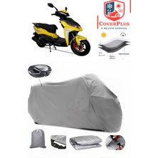 Motolux Rossi 50 Branda Gri Arka Çanta Uyumlu(Topcase) Motosiket Brandası Motor Örtüsü Çadır Su Geçirmez Motosiklet Kılıfı Motor Brandası,lastikli,taşıma Torbalı