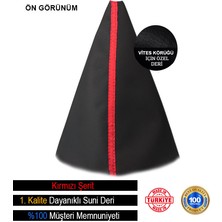 Alfa Romeo 146 Siyah Deri Özel Yeni Tasarım Kırmızı Şerit Vites Körüğü