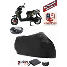 Altai F1MAX 50 Branda Siyah Arka Çanta Uyumlu(Topcase) Motosiket Brandası Motor Örtüsü Çadır Su Geçirmez Motosiklet Kılıfı Motor Brandası,lastikli,taşıma Torbalı