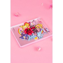Miniso Care Bears Lisanslı Katlanır Masa Aynası - Dikdörtgen Şekil, Plastik Çerçeve, 15 cm Boy